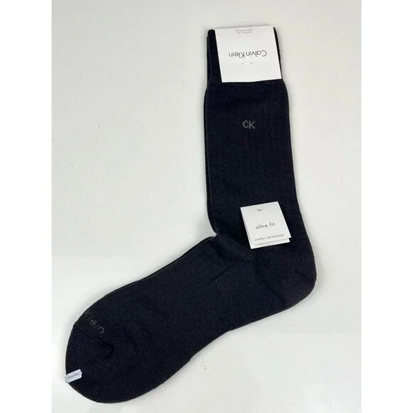 Calvin Klein Men's Dress Socks Lot - 9 Pairs Ultra Fit Brown NEW